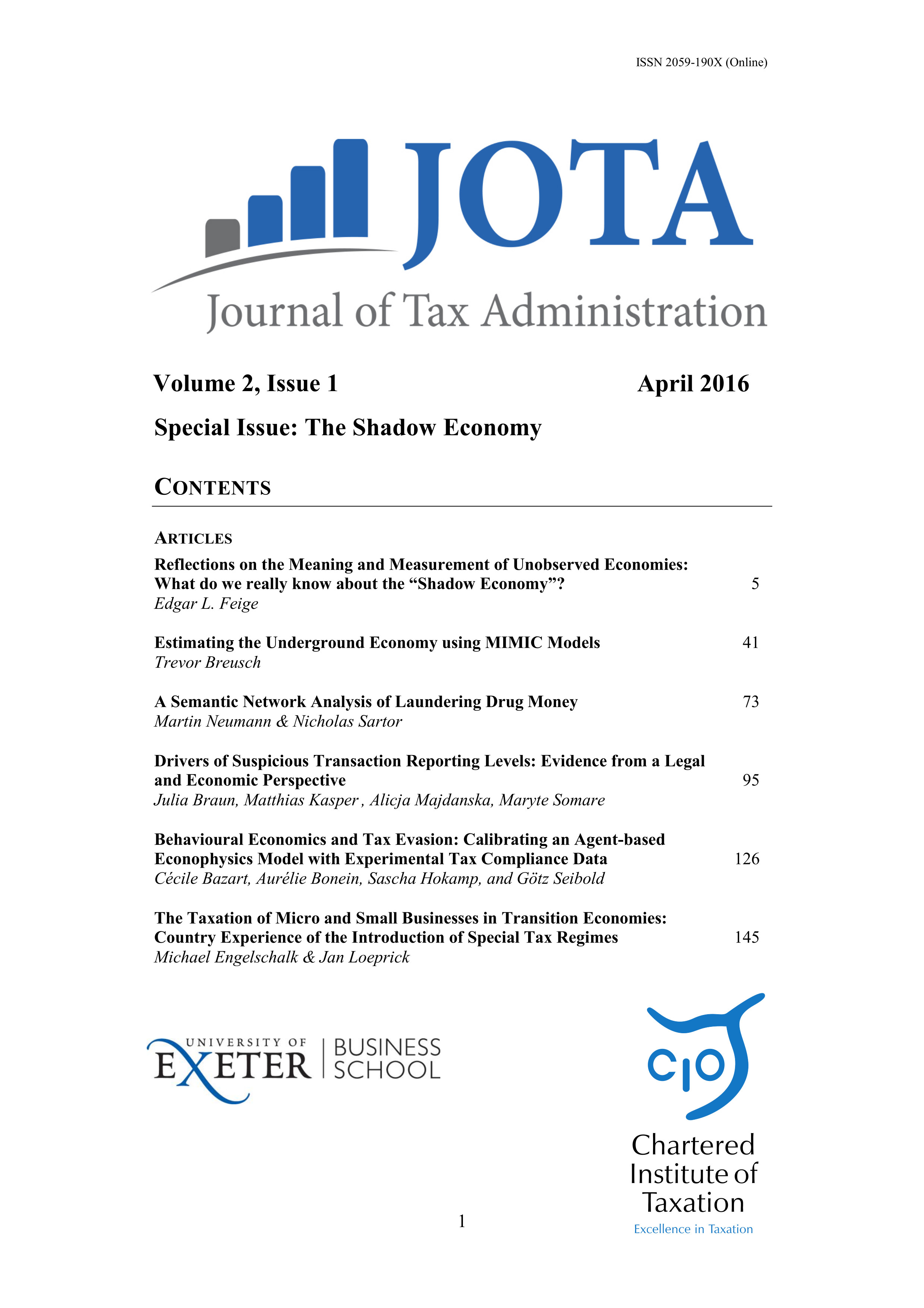 Volume 2.1 of JOTA - Cover